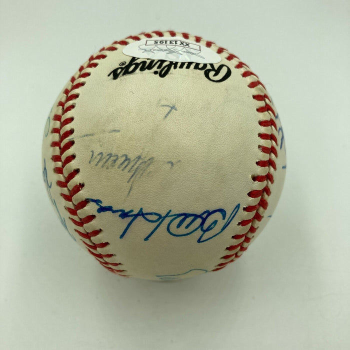 1969 Chicago Cubs Team Signed Baseball Ernie Banks Billy Williams JSA COA