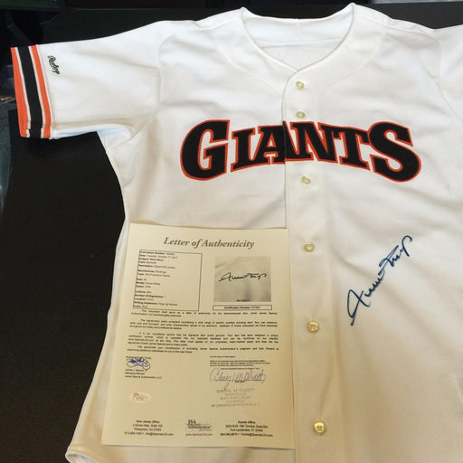 Willie Mays Signed Authentic San Francisco Giants Game Issued Jersey JSA COA