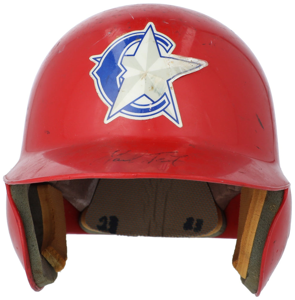 Mark Teixeira Signed Game Used Port Charlotte Rangers Minor League Helmet BAS