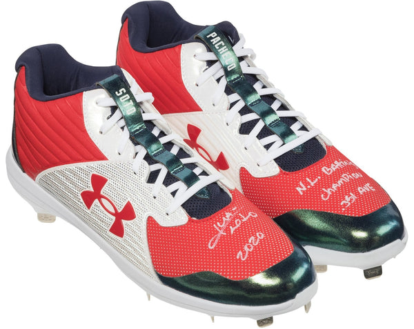 Juan Soto Signed Heavily Inscribed 2020 Game Issued Cleats Beckett Hologram