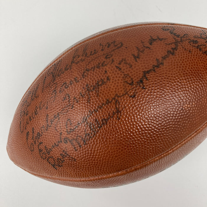 1947 Chicago Cardinals NFL Champions Team Signed Game Football JSA COA