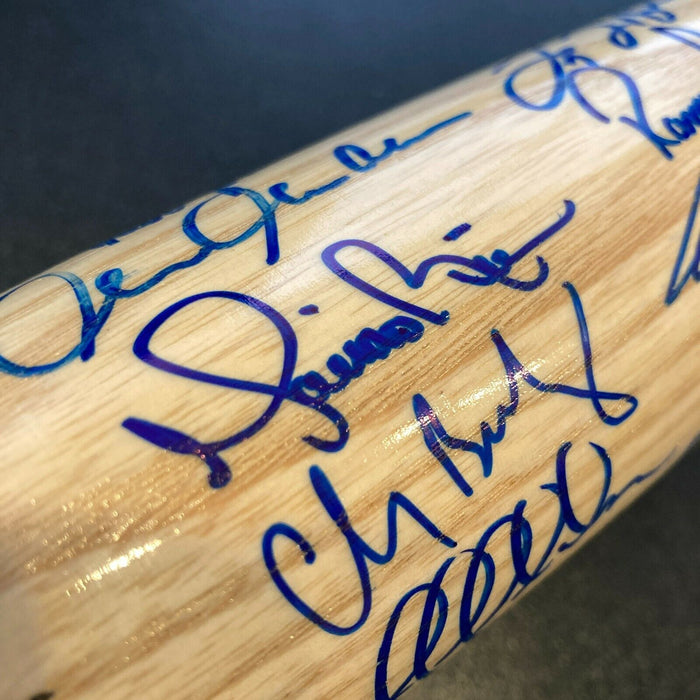 Beautiful 1999 Yankees World Series Champs Team Signed Bat Derek Jeter Steiner