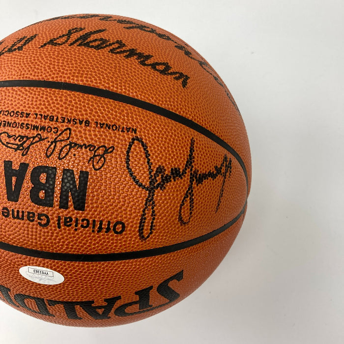 1956-1957 Boston Celtics  NBA Champs Team Signed Basketball JSA COA