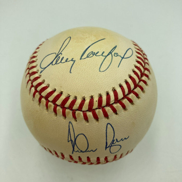 Sandy Koufax Nolan Ryan & Bob Feller Signed American League Baseball JSA COA