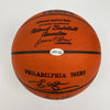 1983-84 Philadelphia 76ers Team Signed Vintage Game Issued Basketball JSA