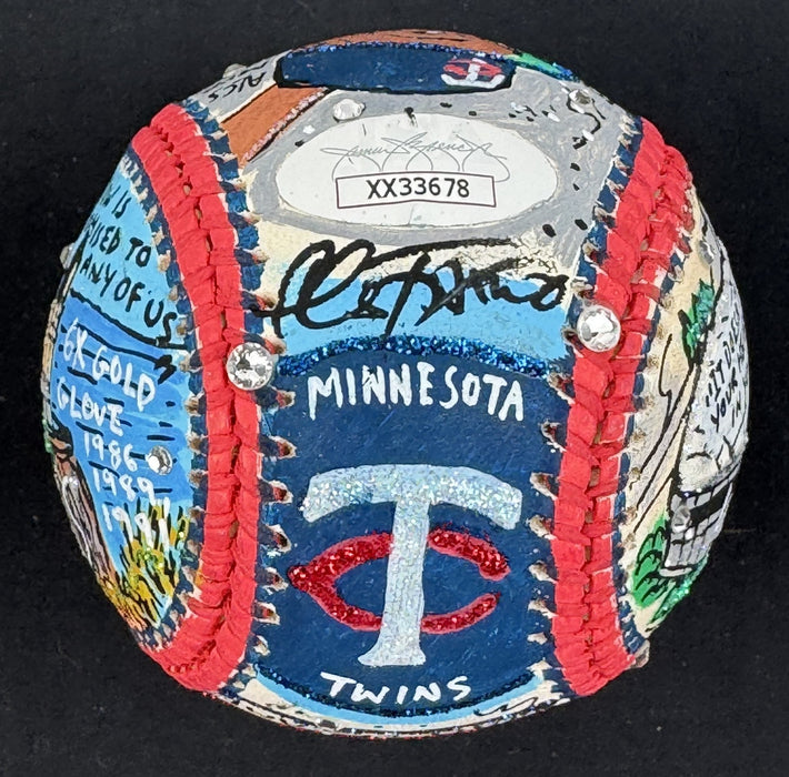 Kirby Puckett Signed Charles Fazzino Hand Painted Pop Art Baseball JSA COA 1/1