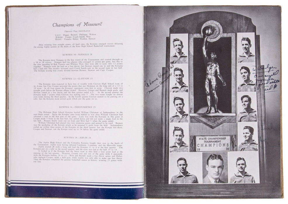 Sam Walton Signed 1936 High School Yearbook Walmart Owner Beckett & JSA COA