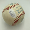 Bob Feller Bob Lemon Early Wynn Mike Garcia Indians Pitchers Signed Baseball JSA