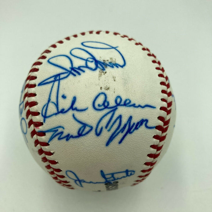 Hall Of Fame Multi Signed Cracker Jack Old Timers Game Baseball Beckett COA