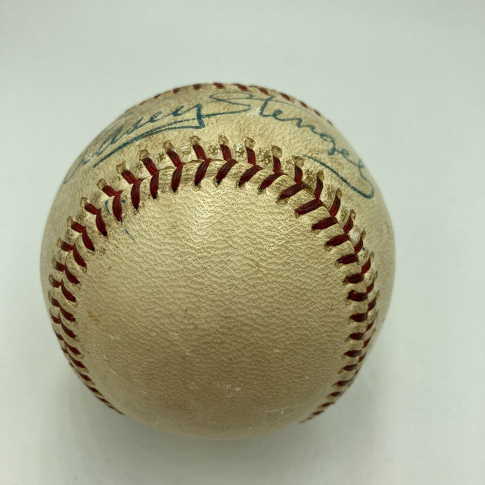 Casey Stengel Single Signed 1950's Game Used National League Baseball JSA COA