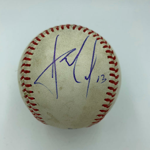 Andres Gimenez Pre Rookie Signed Game Used Arizona Fall League Baseball PSA DNA