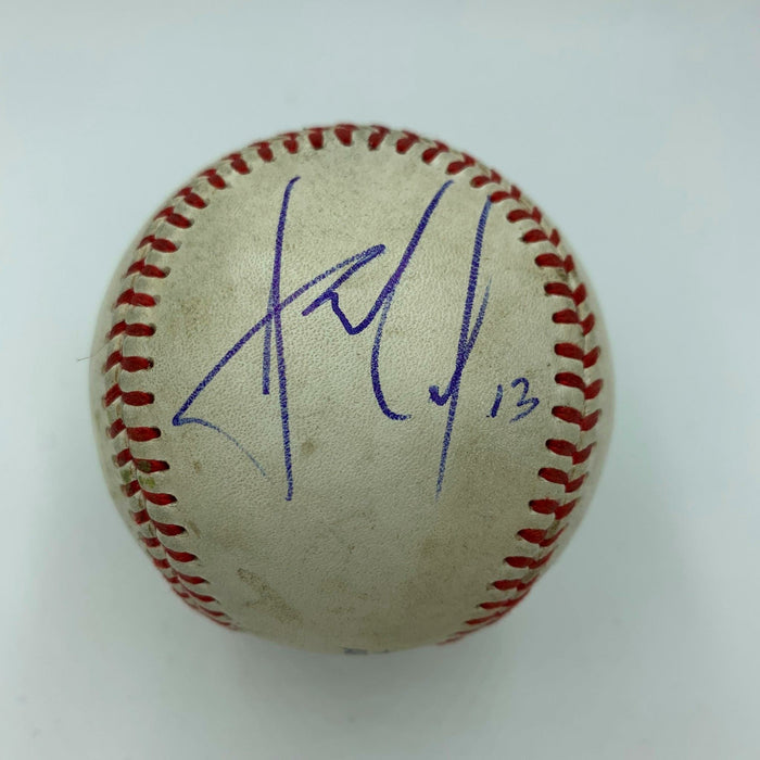 Andres Gimenez Pre Rookie Signed Game Used Arizona Fall League Baseball PSA DNA