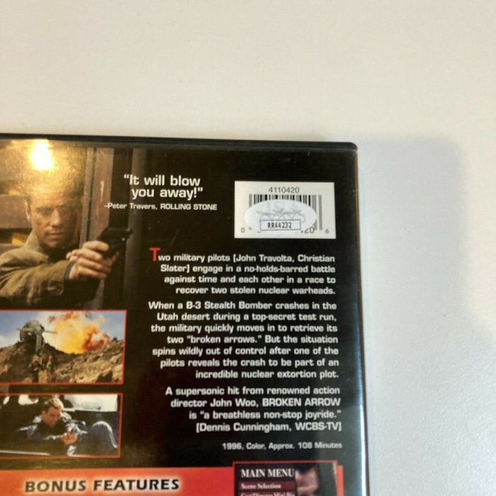 Christian Slater & Samantha Mathis Signed Broken Arrow DVD JSA COA