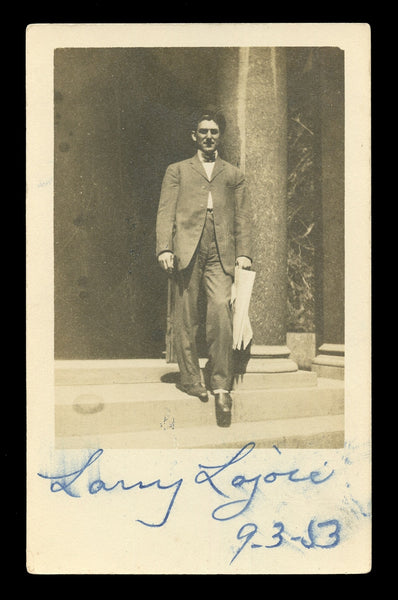 Napoleon Nap Lajoie Signed Autographed Original Postcard With JSA COA