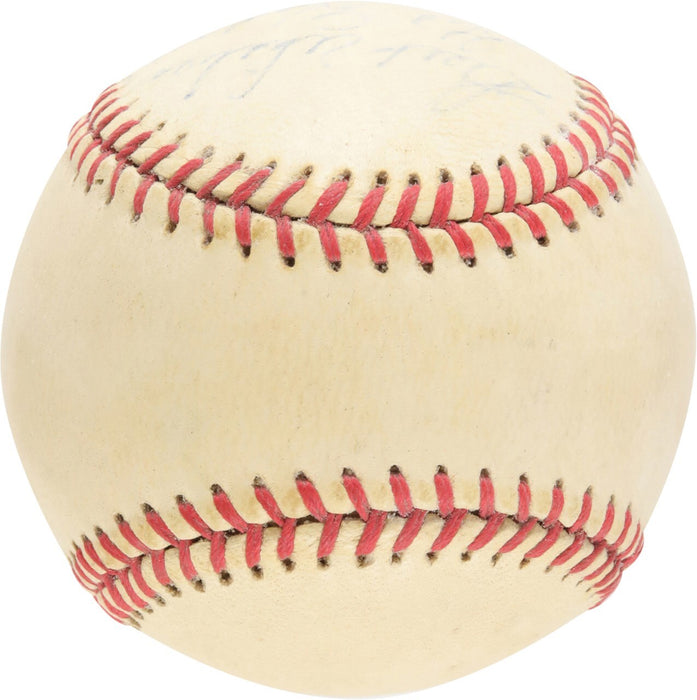 Gil Hodges Single Signed 1950's Official National League Baseball JSA COA