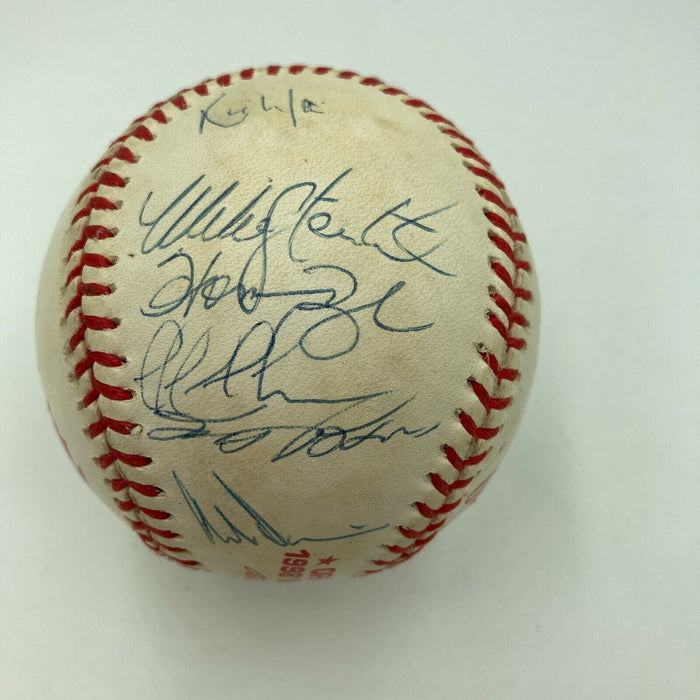 1998 New York Yankees World Series Champs Team Signed Baseball Derek Jeter JSA