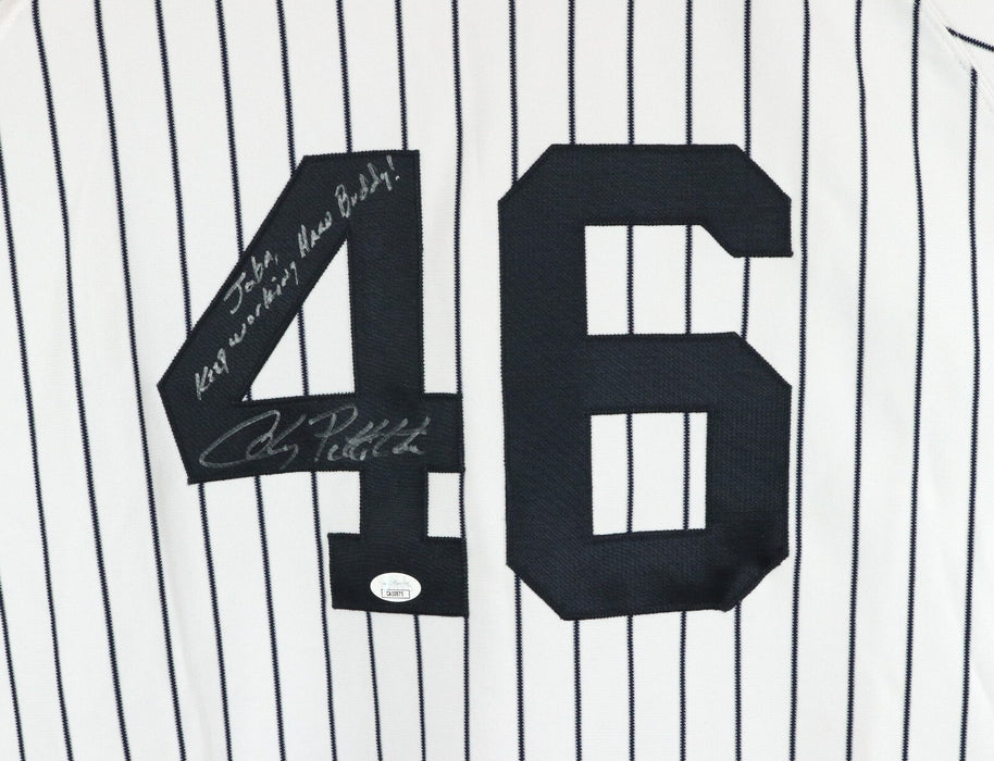 Andy Pettitte Signed NY Yankees Jersey Inscribed To Joba Chamberlain JSA COA