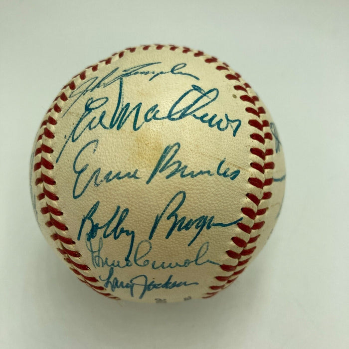 1957 All Star Game Team Signed National League Baseball Ernie Banks JSA COA