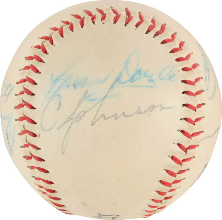1978 New York Yankees World Series Champs Team Signed Baseball With Munson PSA