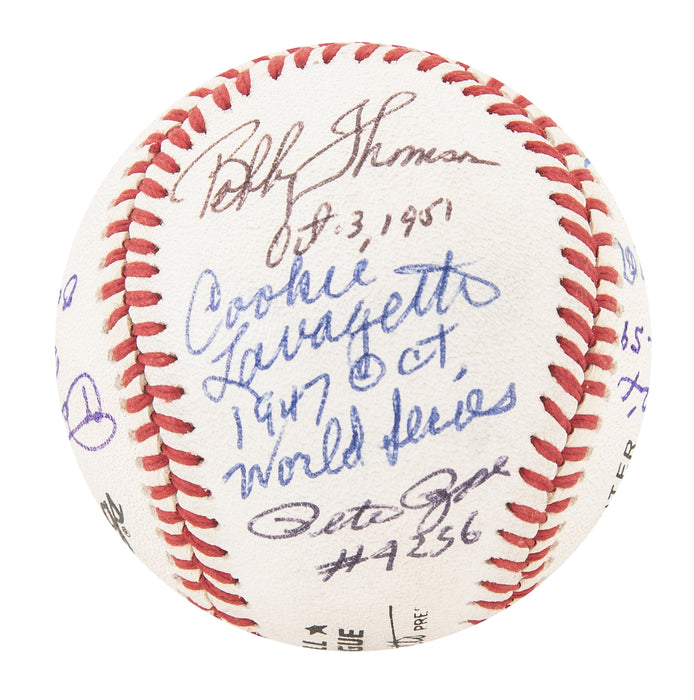 Baseball Great Moments Signed Baseball Hank Aaron Nolan Ryan Don Larsen Beckett