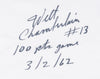 Wilt Chamberlain "100 Point Game 3/2/1962" Signed Inscribed Jersey PSA DNA COA