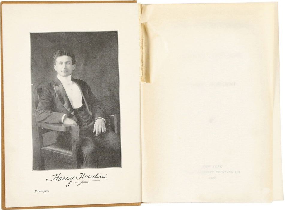 Harry Houdini Signed 1908 "The Unmasking of Robert-Houdin" Signed PSA DNA COA