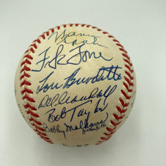 1957 Milwaukee Braves World Series Champs Team Signed Baseball JSA COA