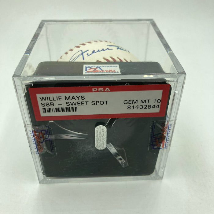 Willie Mays Signed Major League Baseball PSA DNA Graded 10