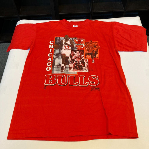 Stacey King Signed Chicago Bulls Michael Jordan T-shirt Beckett