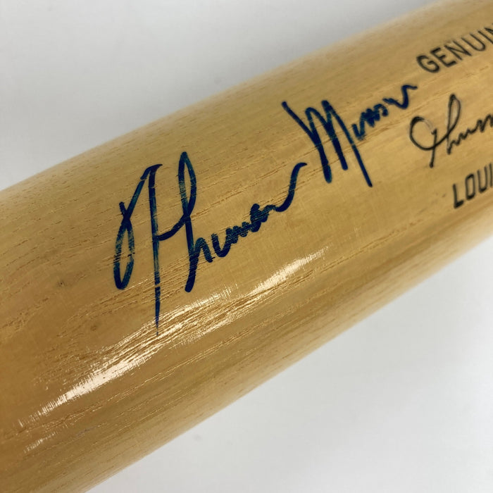 The Finest Thurman Munson Single Signed Game Model Baseball Bat Beckett COA