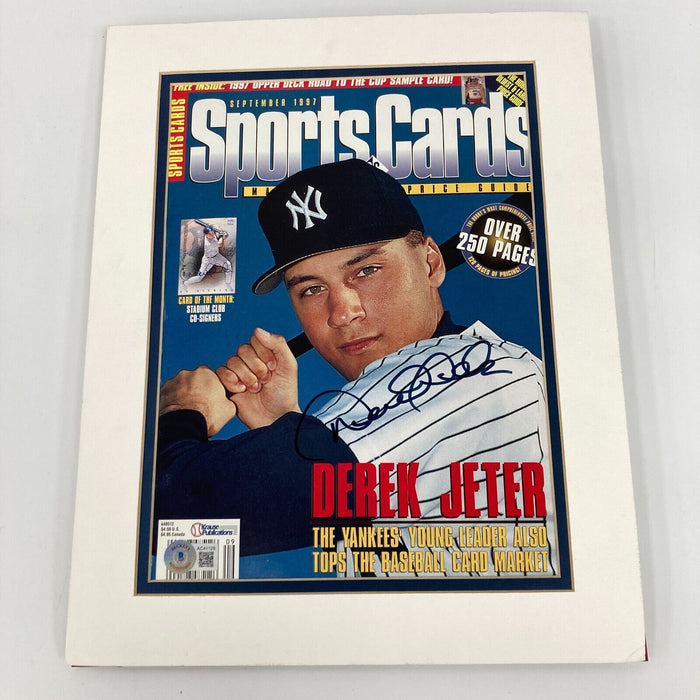 Derek Jeter Rookie Era 1997 Signed Sports Cards Magazine With Beckett COA