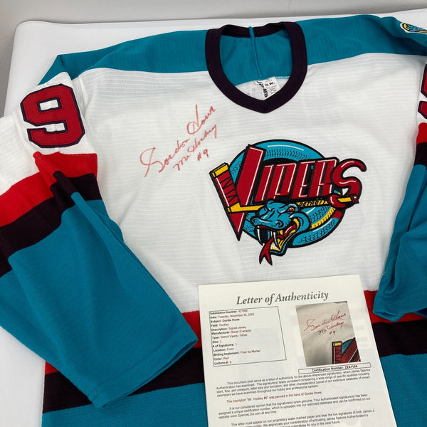 Gordie Howe "Mr. Hockey" Signed Detroit Vipers Authentic Bauer Jersey JSA COA
