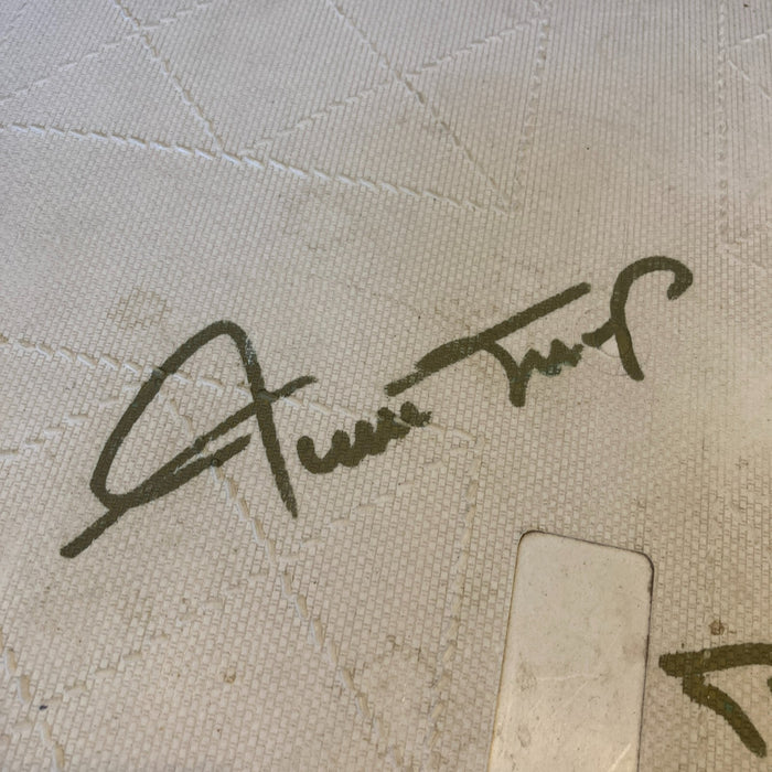 Willie Mays & Duke Snider Signed Vintage Baseball Base With JSA COA