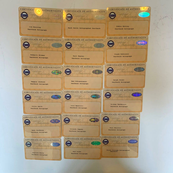 The Finest Hall Of Fame Multi Signed Wrigley Field Seatback 50 Sigs! Steiner COA