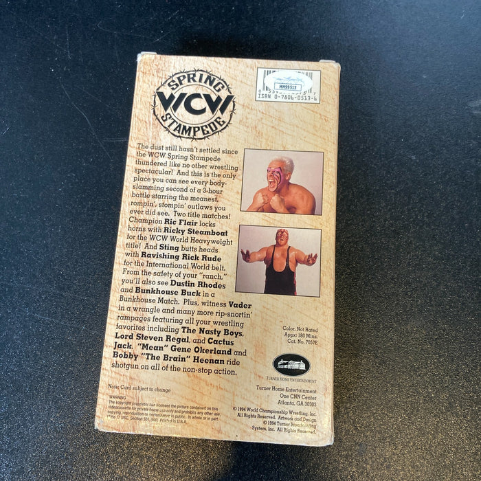 Ric Flair Signed WCW Spring Stampede VHS Movie JSA COA