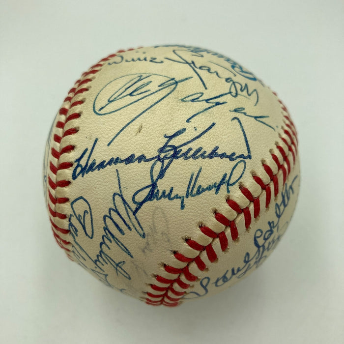 Mickey Mantle Sandy Koufax Willie Mays Hall Of Fame Signed Baseball 30 Sigs JSA