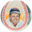 Beautiful Ted Williams Signed Ron Lewis Hand Painted Art Baseball JSA COA