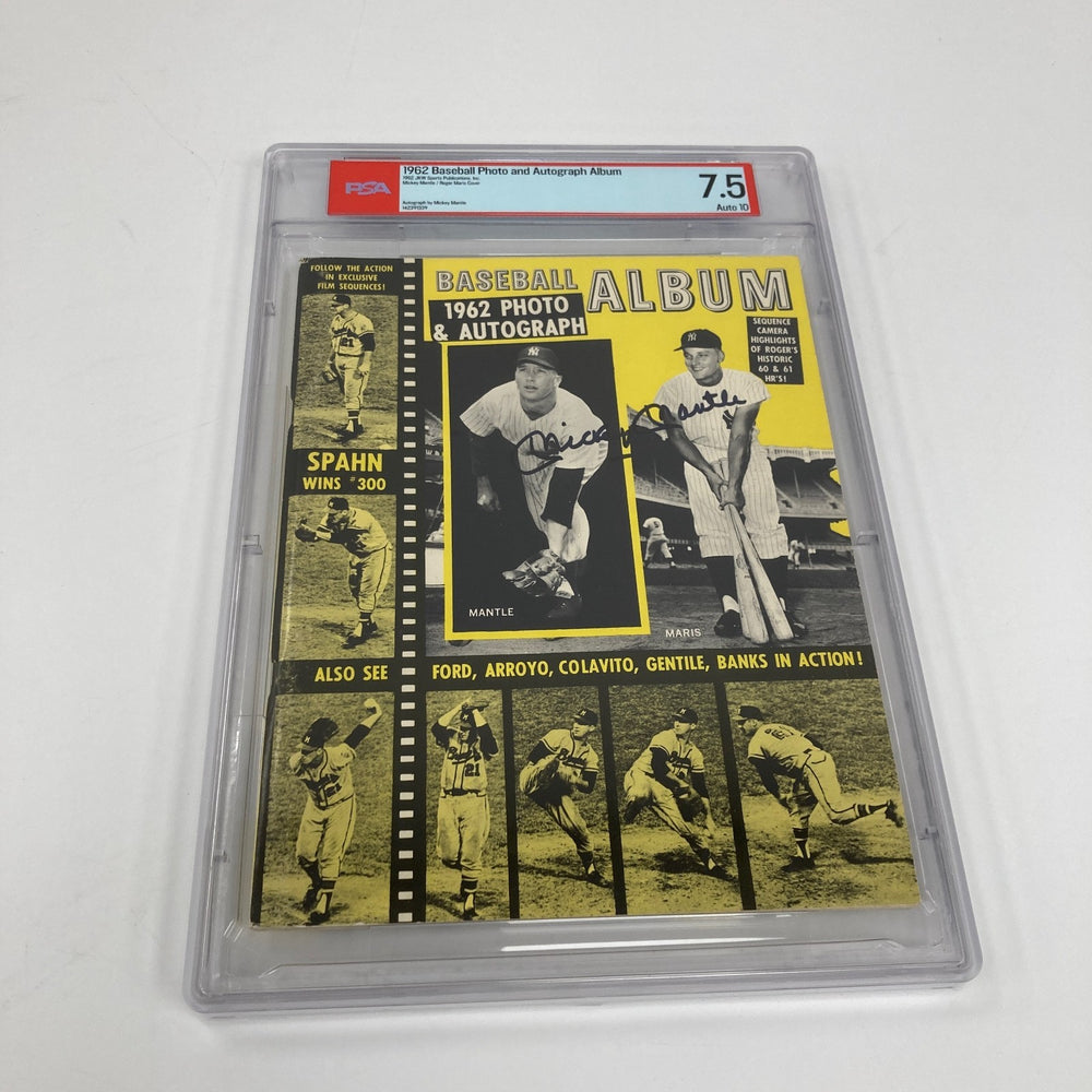 Mickey Mantle Signed 1962 Baseball Magazine Program PSA 10 GEM MINT Auto