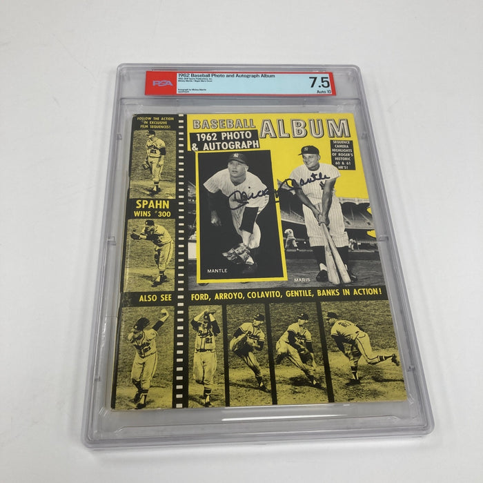 Mickey Mantle Signed 1962 Baseball Magazine Program PSA 10 GEM MINT Auto