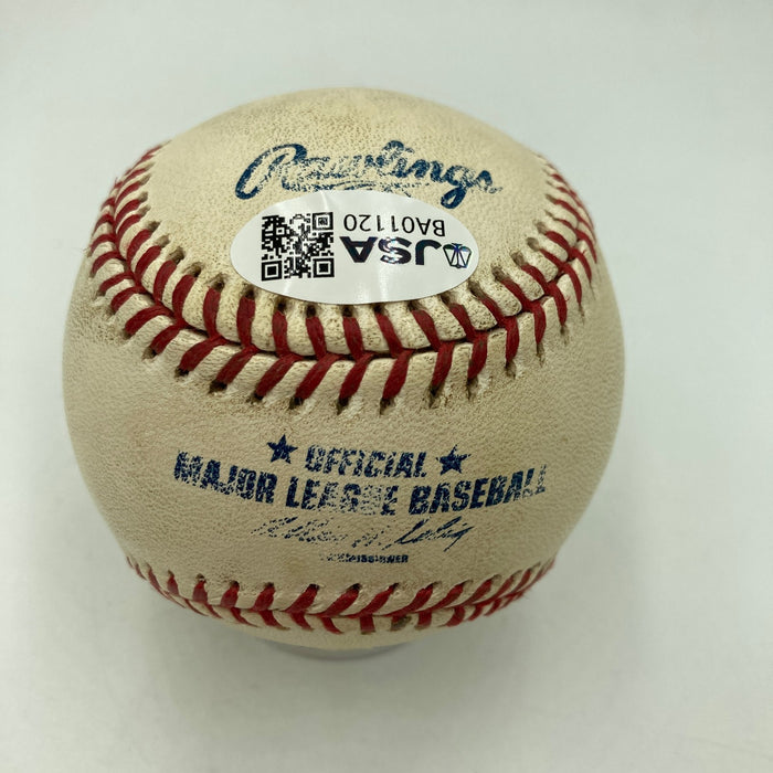 Barry Bonds 73rd Home Run Signed Game Used Baseball JSA & Barry Bonds COA