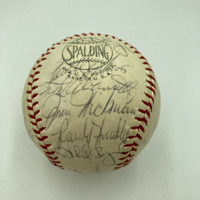 1970 Chicago Cubs Team Signed Vintage Spalding Cubs Baseball Ernie Banks JSA COA
