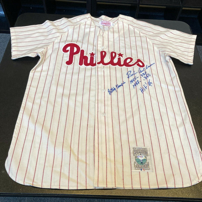 The Finest Richie Ashburn Signed Philadelphia Phillies STAT Jersey PSA DNA COA