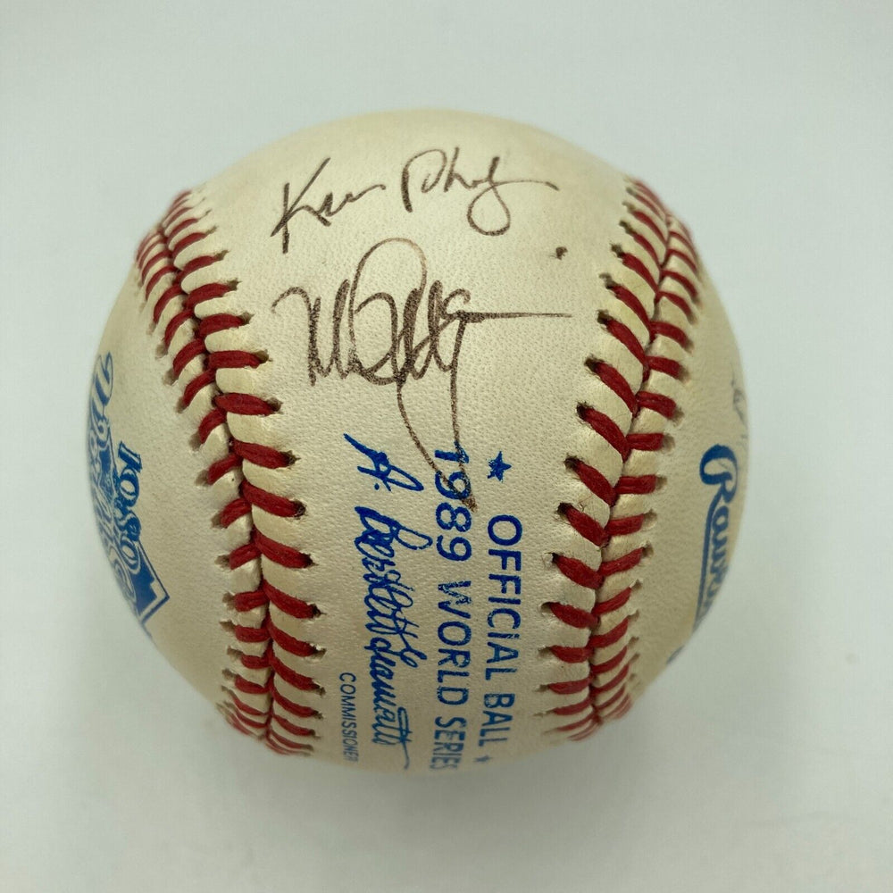 1989 Oakland A's Athletics World Series Champs Team Signed Baseball JSA COA