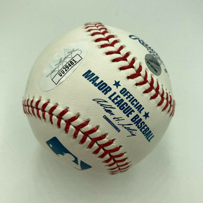 Andy Pettitte Signed Heavily Inscribed STAT MLB Baseball 11/24 JSA COA