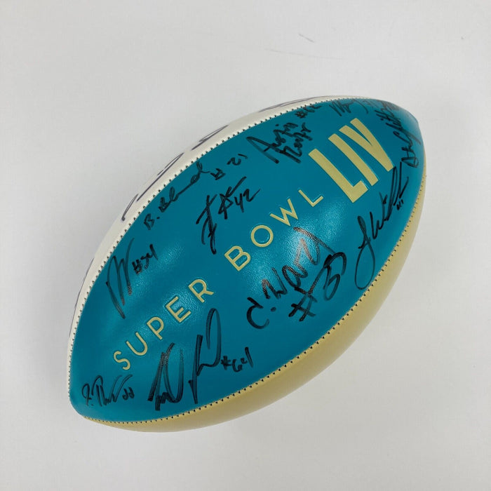 2019 Kansas City Chiefs Super Bowl LIV Champs Team Signed Football JSA Mahomes