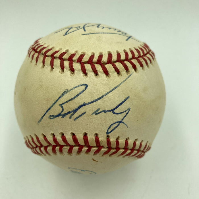 NY Yankees Legendary Announces John Sterling Mel Allen Signed Baseball JSA