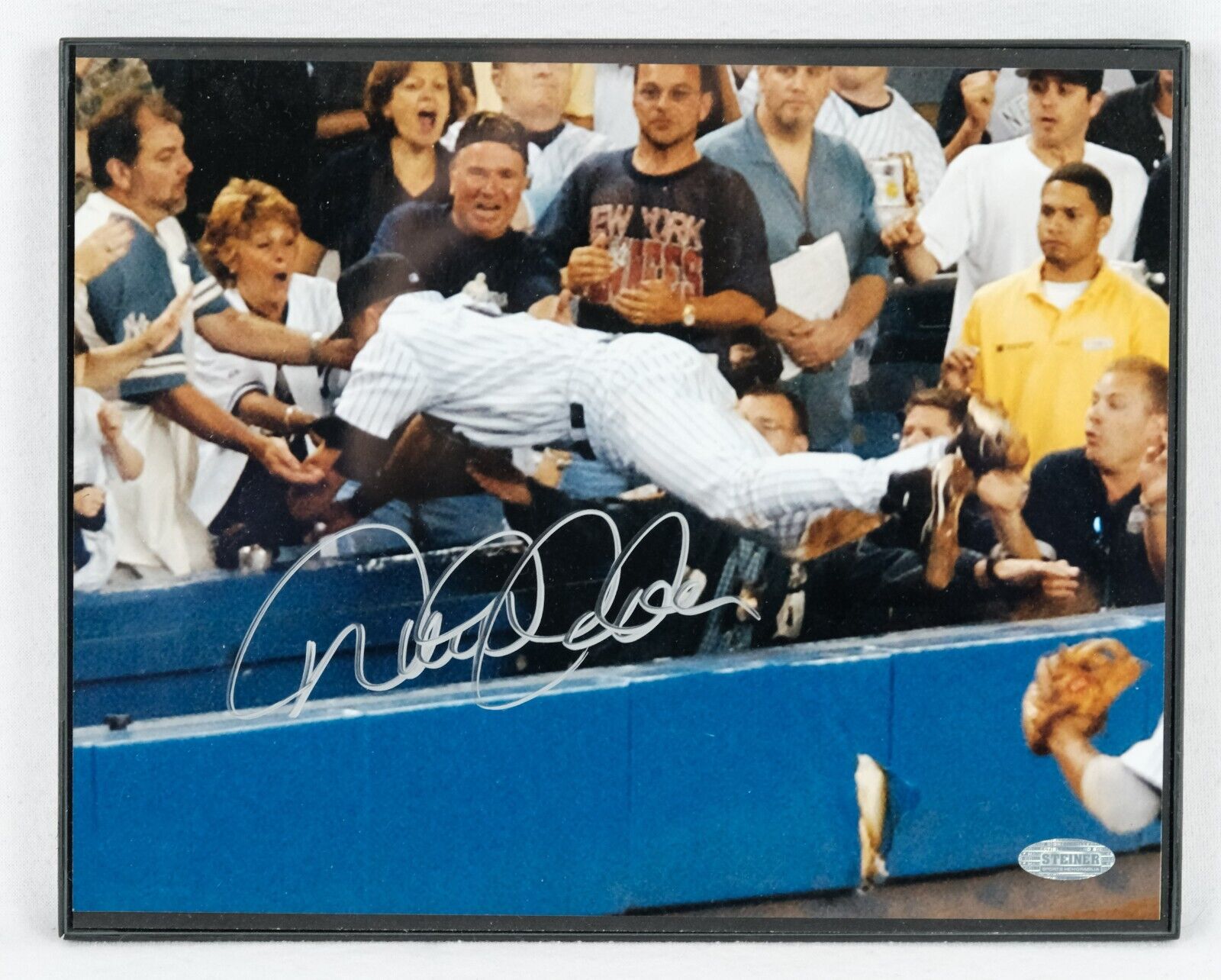 Derek Jeter Signed "The Dive" 8x10 Photo With Steiner COA