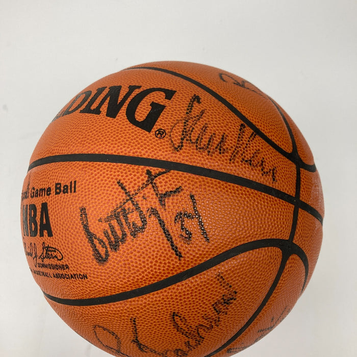 1997-98 Chicago Bulls NBA Champs Team Signed Game Basketball The Last Dance JSA