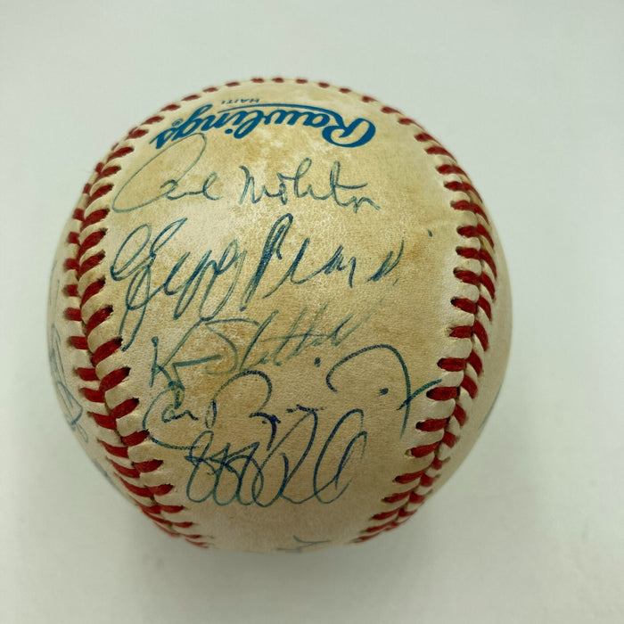 1988 All Star Game Team Signed Baseball Puckett Brett Mcgwire Henderson JSA LOA