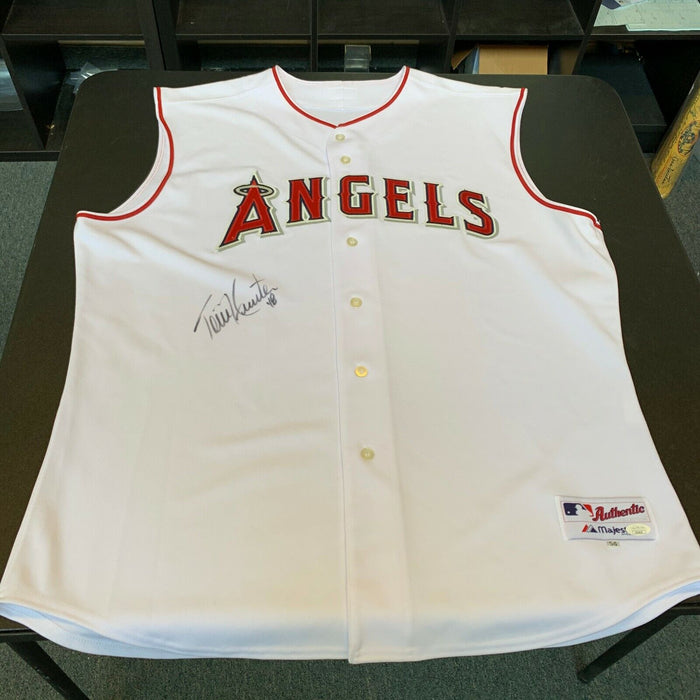 Torii Hunter Signed Authentic LA Anaheim Angels Game Model Jersey JSA COA